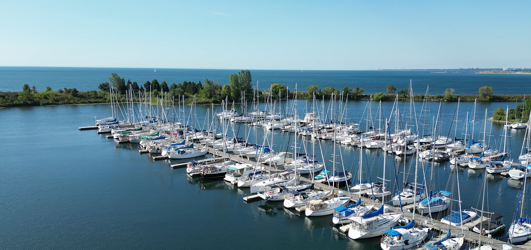 Aerial marina view