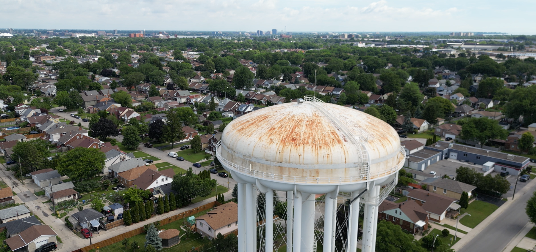 Local landmark aerial view